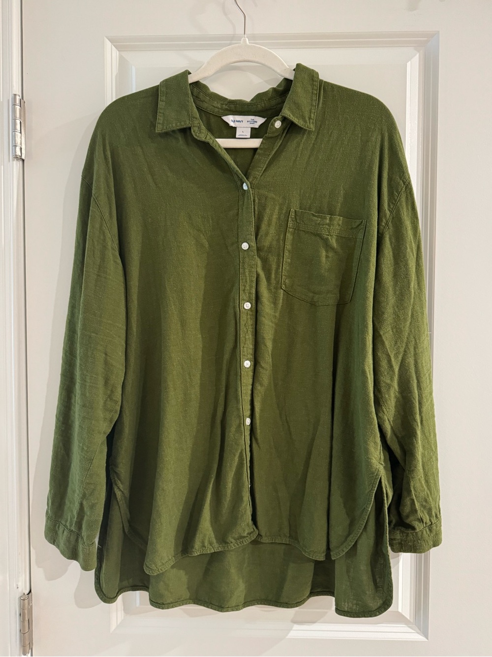 Old Navy Olive Green Women's Button-Down Shirt